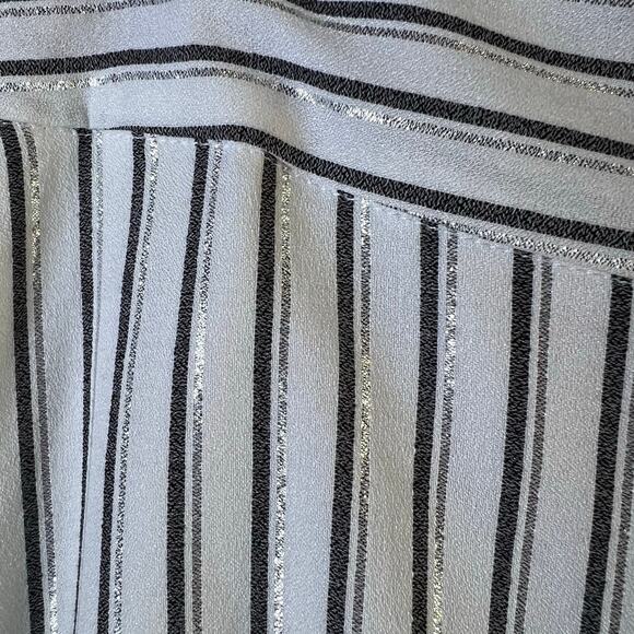 Rachel Roy Women's Esta Metallic Stripe Asymmetrical Faux Wrap Skirt Size 10 - Picture 12 of 13